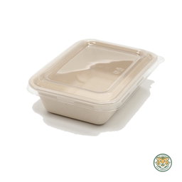 Bagasse Rectangular Box / 550ml / Brown (RM0.2716/pc)