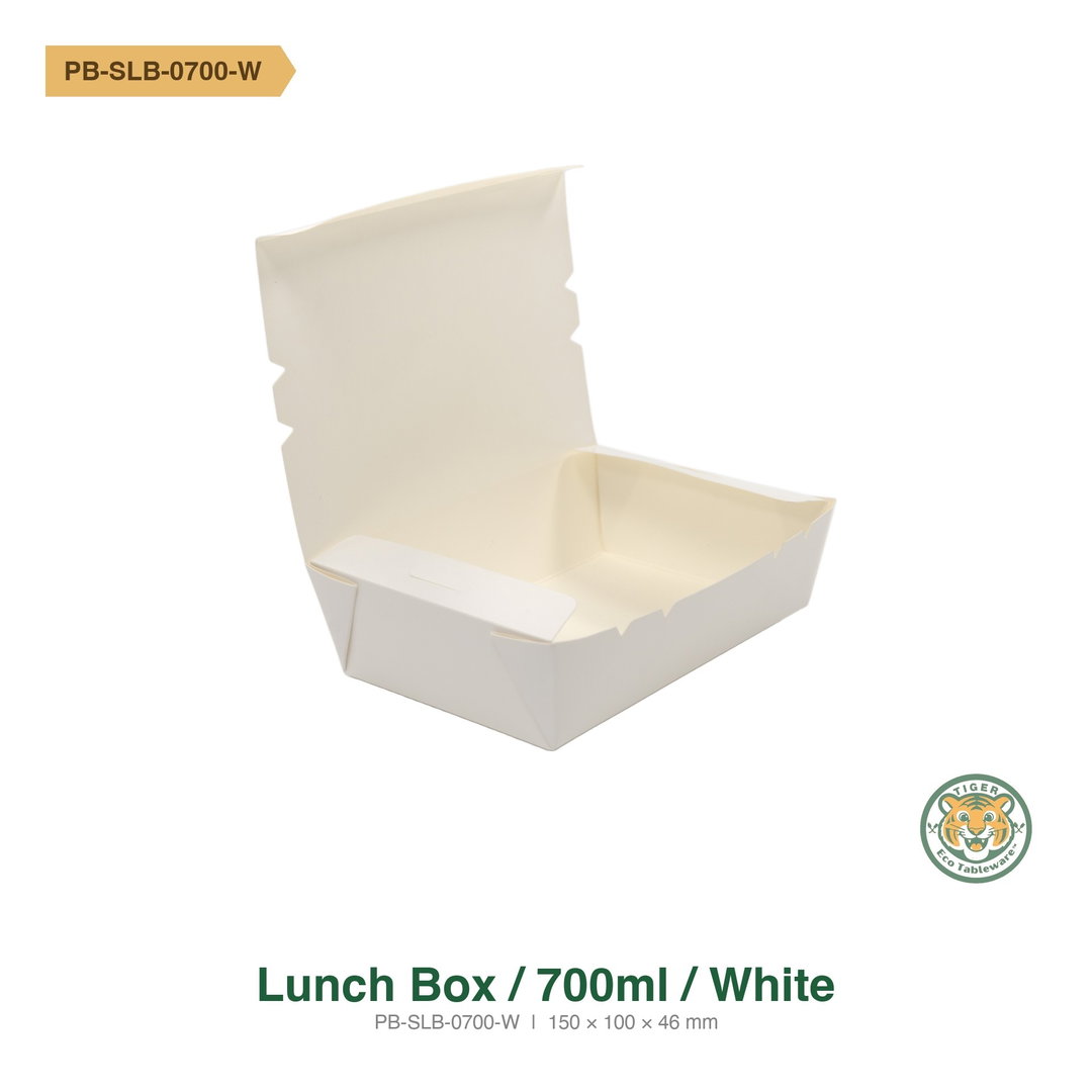 [CLEARANCE 清货] Paper Lunch Box / 700ml / White (RM0.1563/pc)