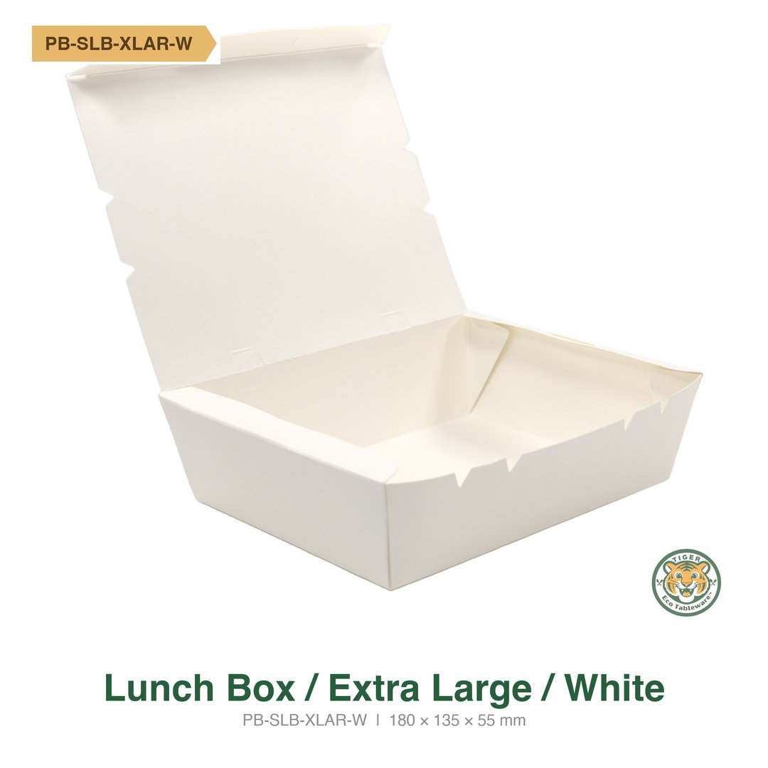 Paper Lunch Box / Extra Large / White (RM0.3000/pc)