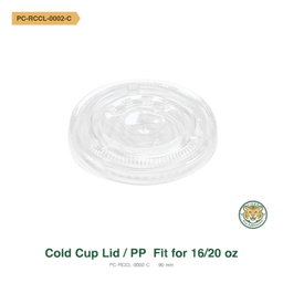 PP Cold Cup Lid 90mm for Paper Cold Cup 16/20oz (RM0.0570/pc)