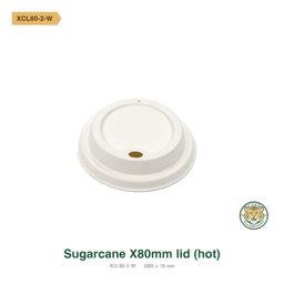 Bagasse Hot Cup Lid 80mm / White (RM0.1529/pc)