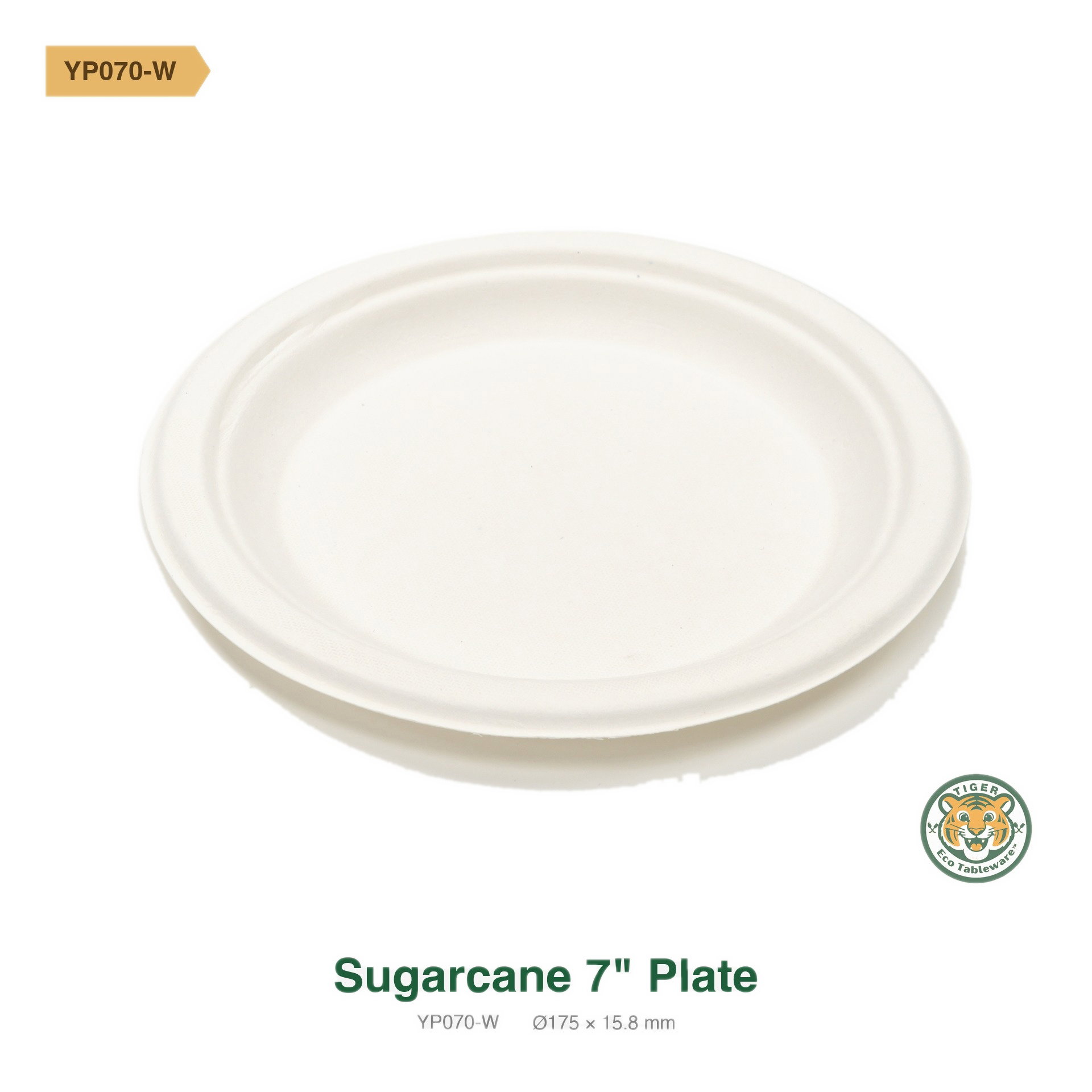 Bagasse 7" Plate / White (RM0.1356/pc)_0