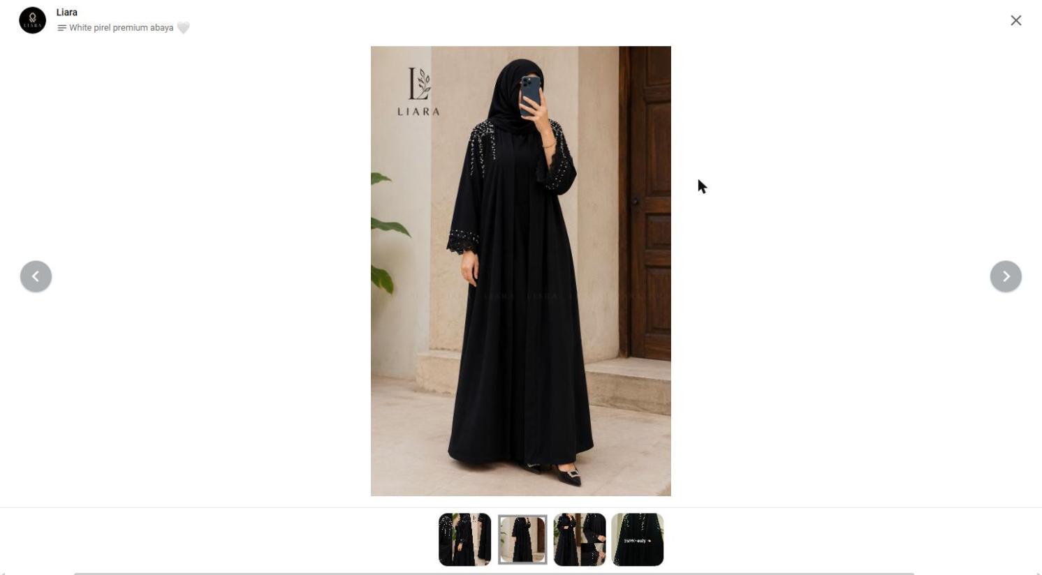 Liara White Pirel Premium Abaya_0