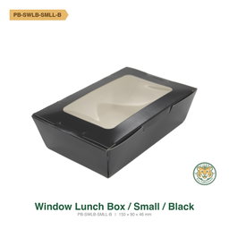 Paper Window Lunch Box / Small / Black (RM0.3849/pc)
