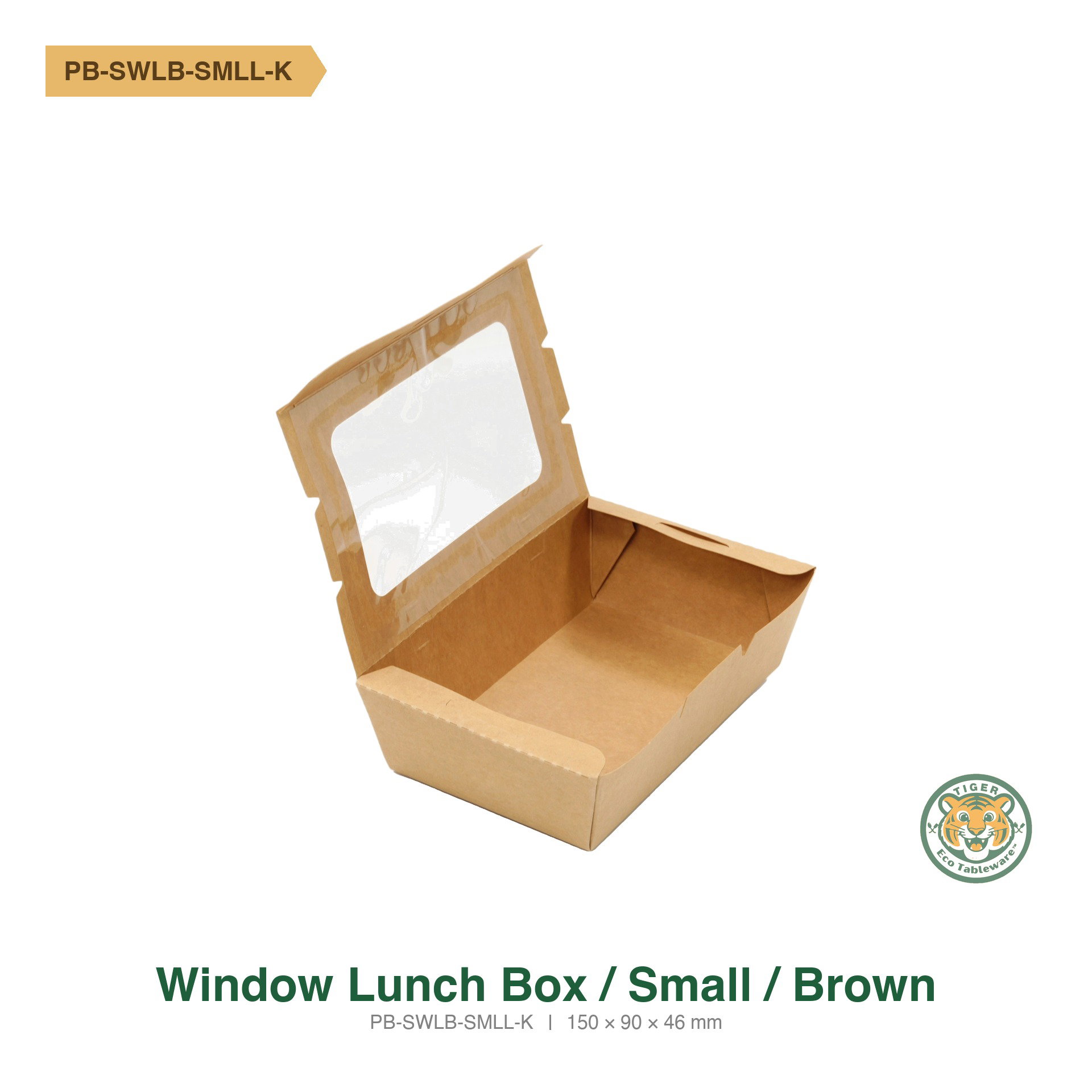 Paper Window Lunch Box / Small / Brown (RM0.29/pc)_1