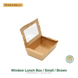 Paper Window Lunch Box / Small / Brown (RM0.29/pc)