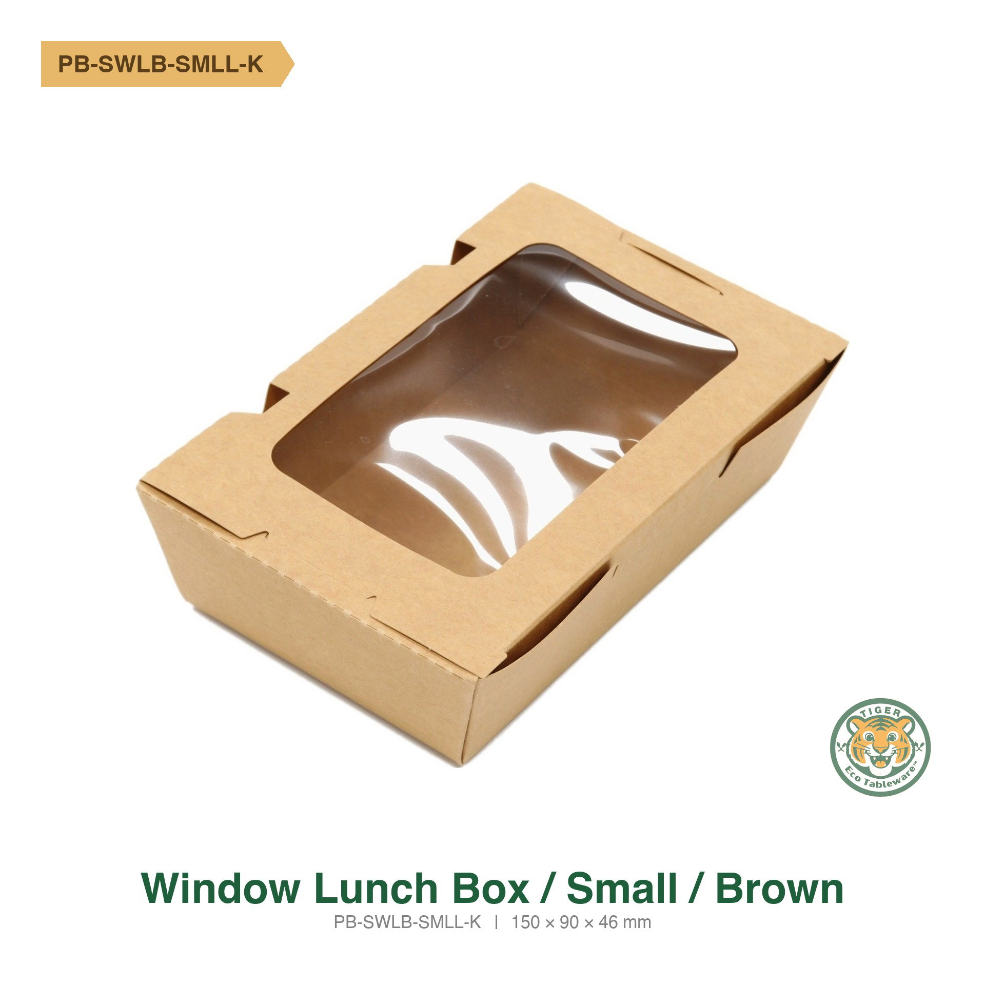 Paper Window Lunch Box / Small / Brown (RM0.29/pc)_0