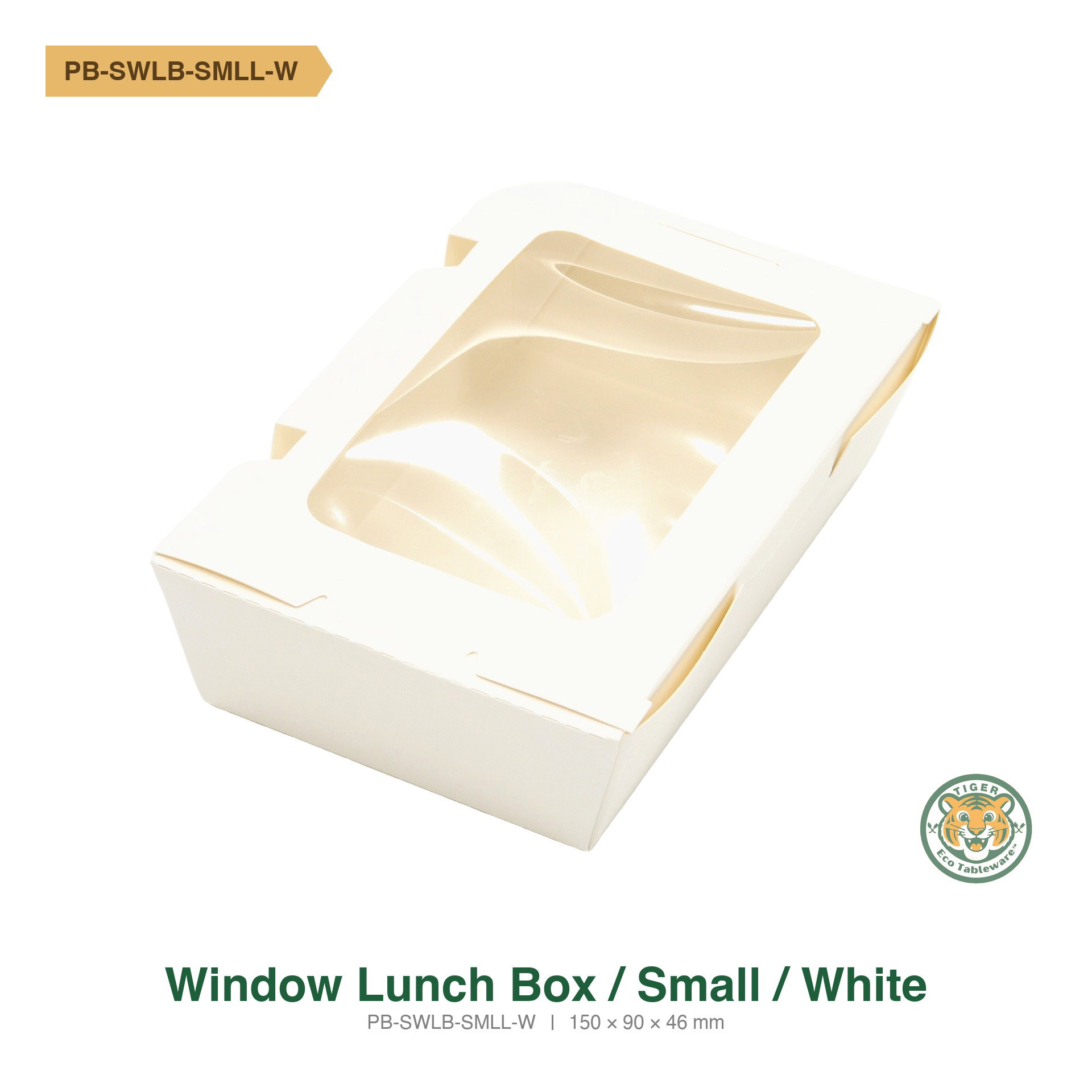 Paper Window Lunch Box / Small / White (RM0.29/pc)_0