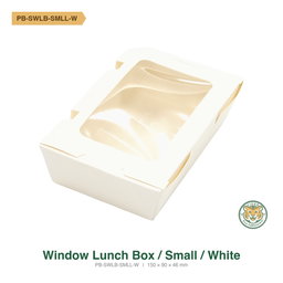 Paper Window Lunch Box / Small / White (RM0.29/pc)