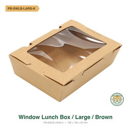 Paper Window Lunch Box / Large / Brown (RM0.39/pc)
