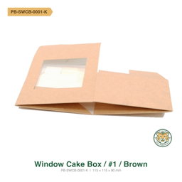 Paper Window Cake Box / #1 / Brown (RM0.32/pc)