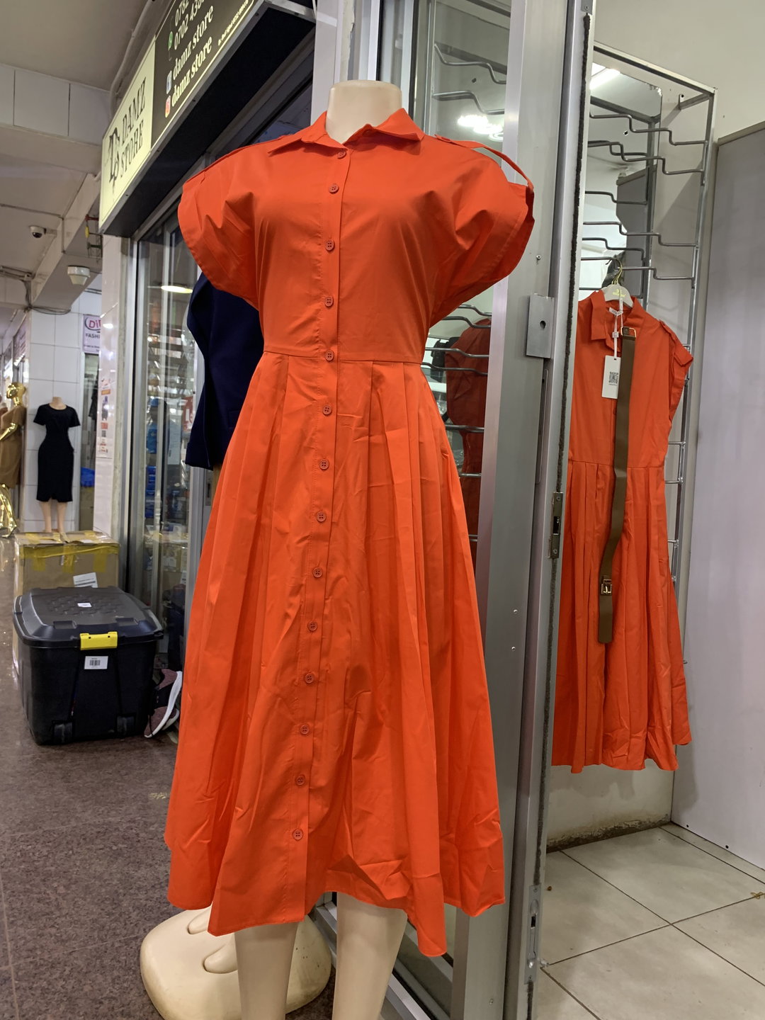 Estaline orange dress