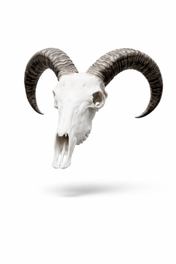 Animal sign with Barbary Sheep Skull       