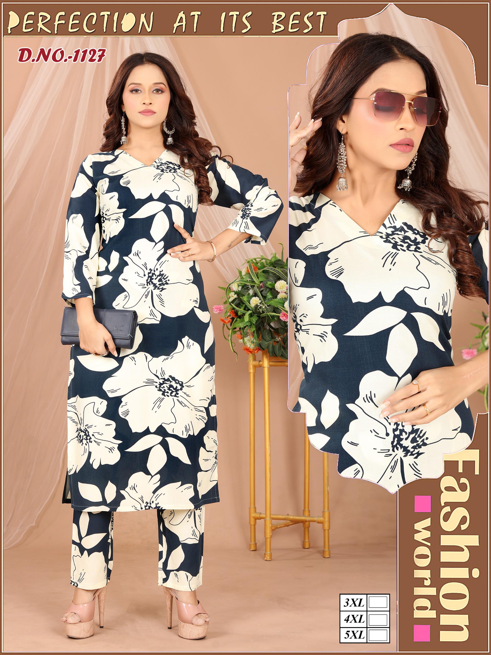 Cotton Women Kurti With Bottomwear_1