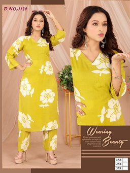 Cotton Women Kurti With Bottomwear