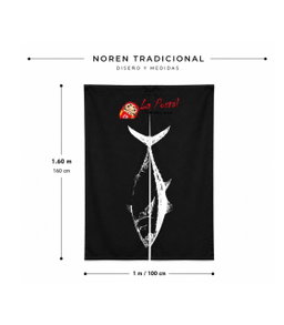 CORTINA NEGRA LOG PESCADO POLI 1MTX1.60MT PZ 
