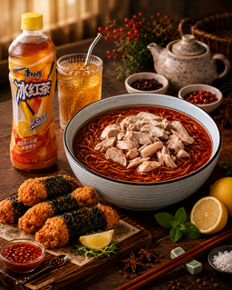 VS - Chicken Bonito Soupy Mee Sua (手丝鸡面线套餐) 