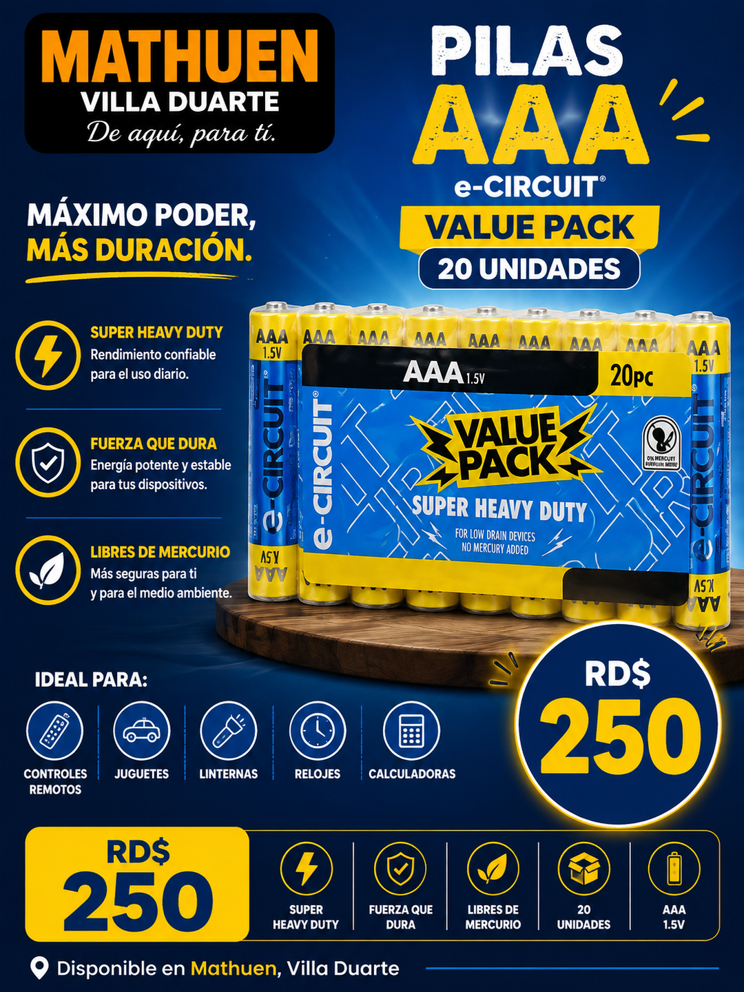 Batería AAA 20 Pack
