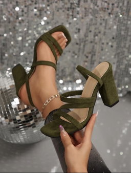 Sandales de sortie femme vert militaire