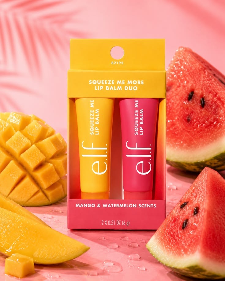 Bálsamo Labial Squeeze Me Lip Balm e.l.f. Cosmetics Mango - Watermelon_0
