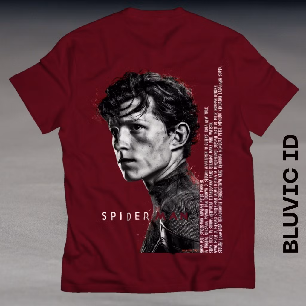 Kaos Spider-man Cotton Combed 24s Premium | Kaos Superhero Streetwear