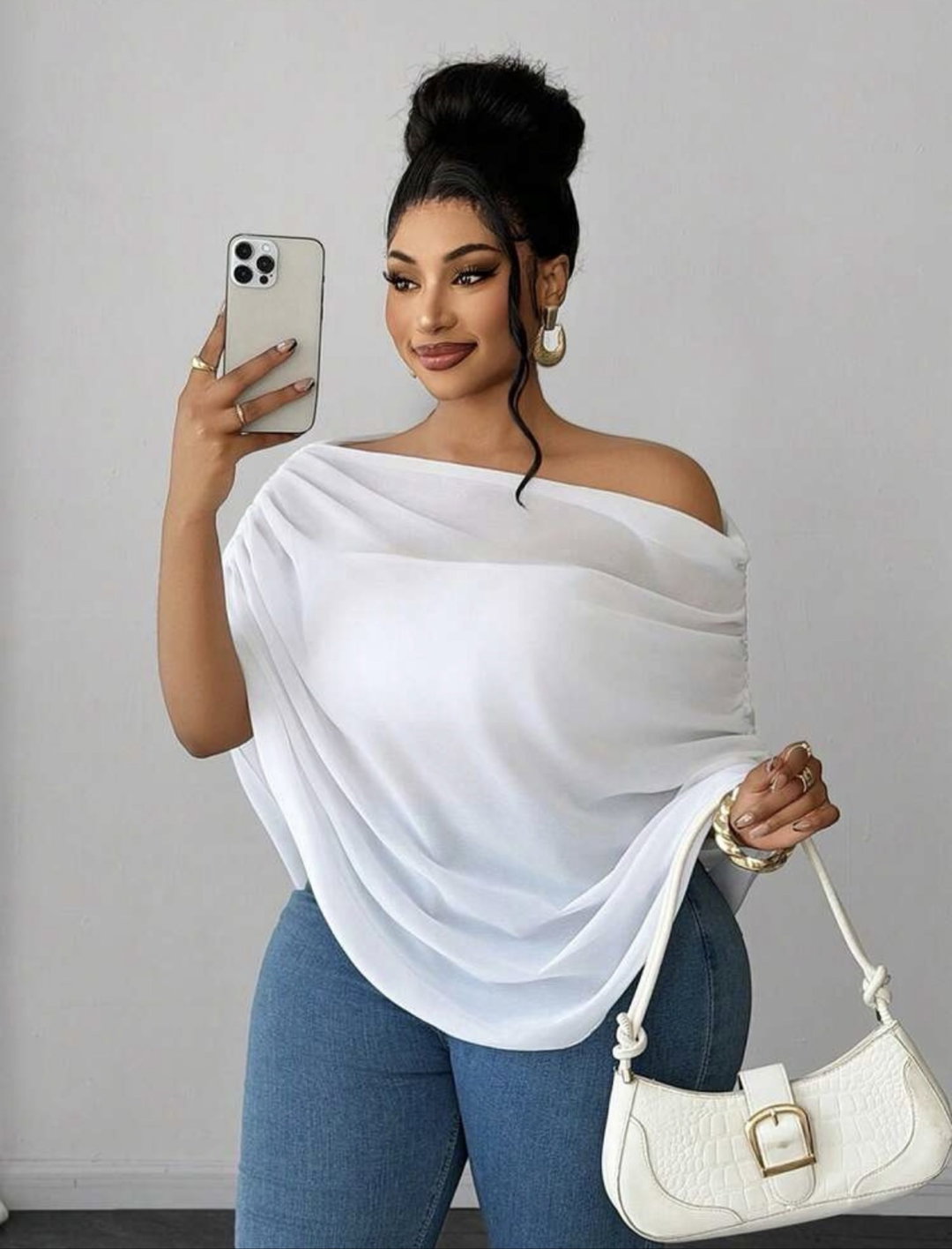 Blouse femme blanche taille moyen de luxe
