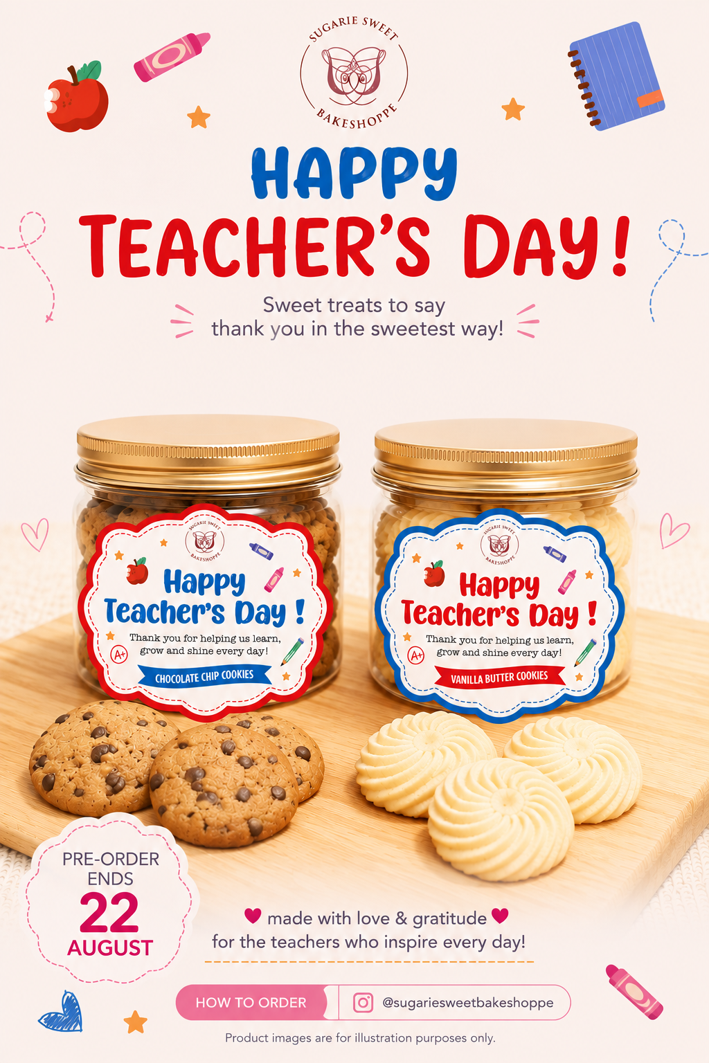 Teacher's Day Flavoured Cookies