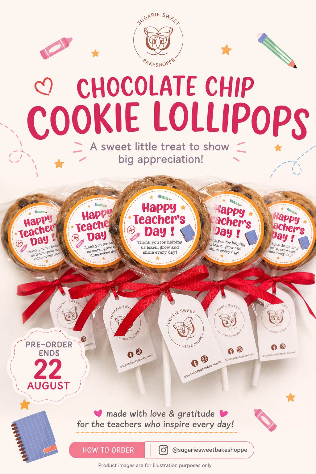 Teacher's Day Chocolate Chip Cookie Lollies_0