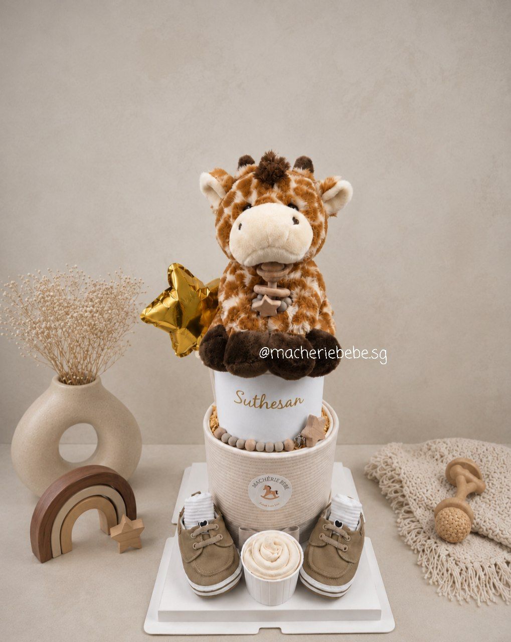 🦒 2-tier Giraffe Diapercake