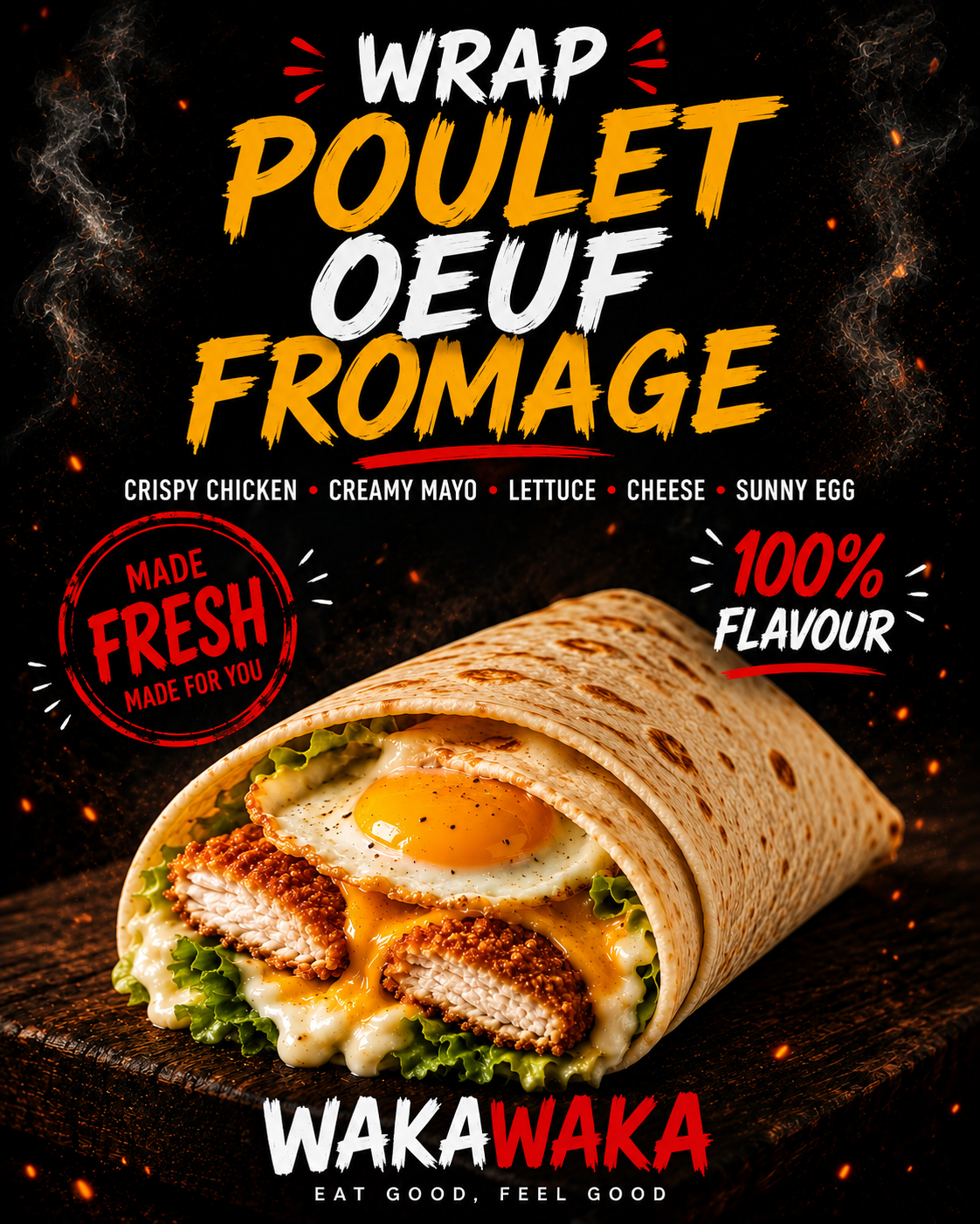 Poulet Oeuf Fromage Wrap_0