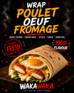 Poulet Oeuf Fromage Wrap