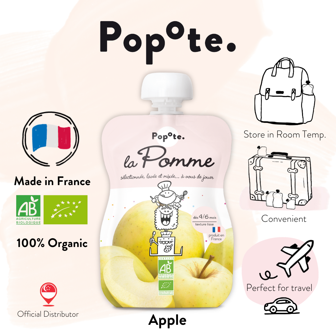 Popote Organic Apple Puree 120g (Exp 28 Feb 26)_0