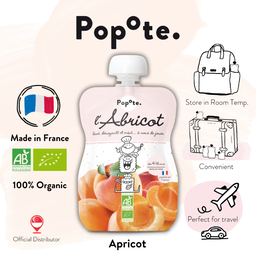 Popote Organic Apricot Puree 120g (Exp 28 Dec 27)