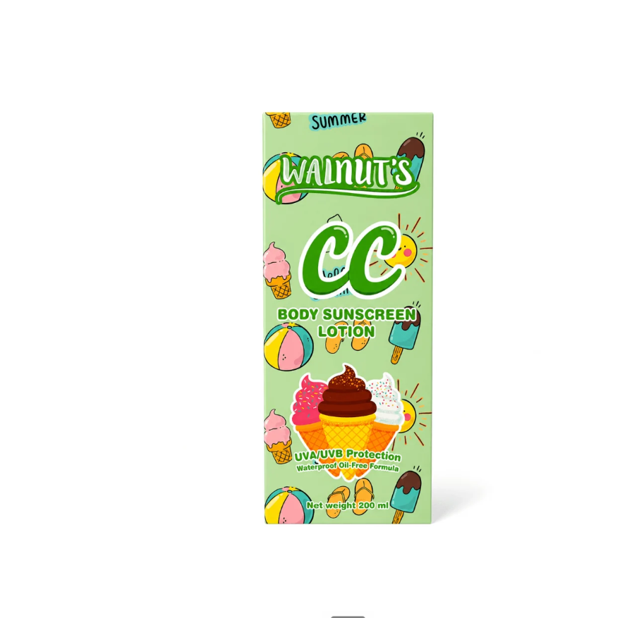 Walnut's - CC Body Sunscreen Lotion SPF 50 PA+++ 200ml (Green) | Wholesale Skincare & Body Care Singapore_1