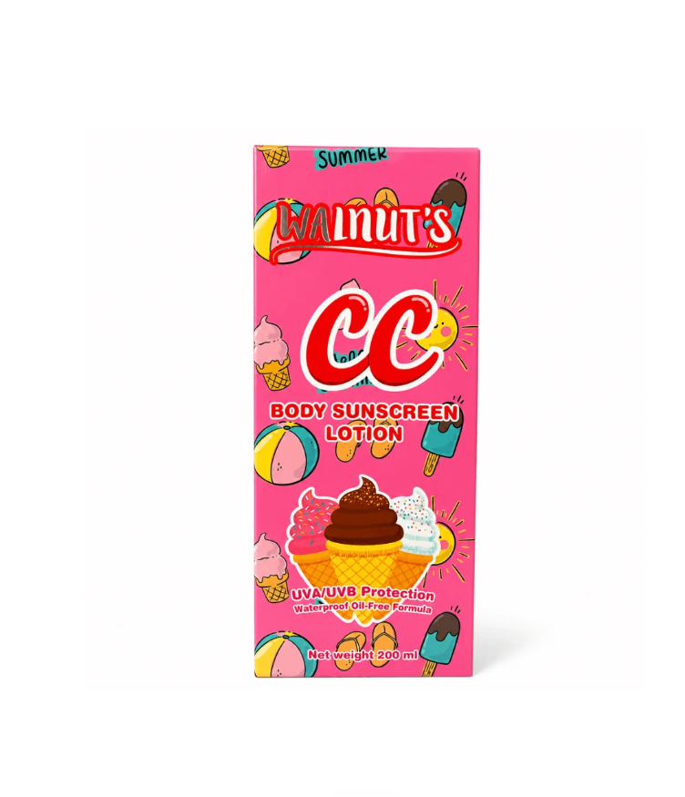 Walnut's - CC Body Sunscreen Lotion SPF 50 PA+++ 200ml (Pink) | Wholesale Skincare & Body Care Singapore_1