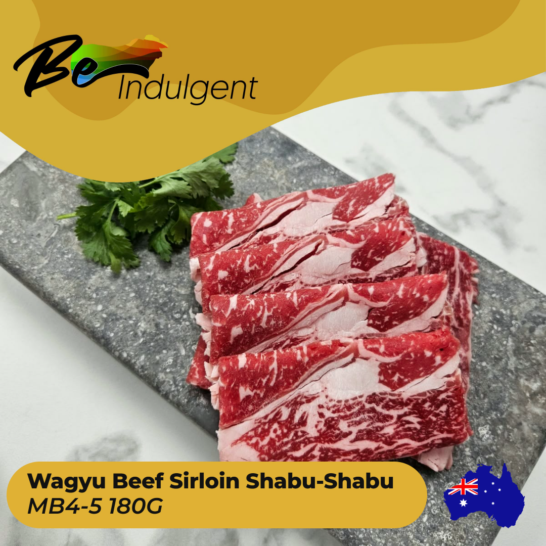 Be-Indulgent Wagyu Aust Beef Sirloin Shabu Shabu 180g_0