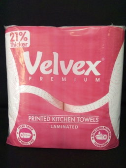 Velvex Twin Printed Kitchen Roll