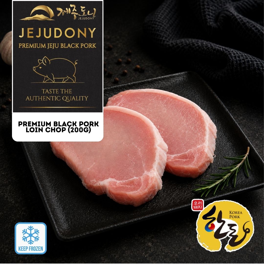 JEJUDONY Jeju Premium Black Pork Loin Chop (2cm) Frozen 200g_0