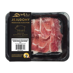 JEJUDONY Jeju Premium Black Pork Shoulder Slice (For Bulgogi) Frozen 200g