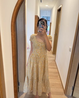 Cecily Dress in Hedgerow Marigold - Preorder