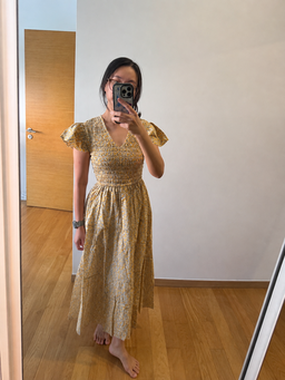 Elia Dress in Hedgerow Marigold - Preorder