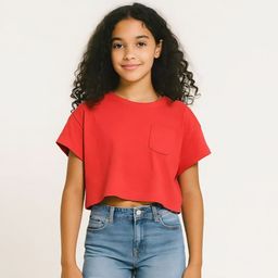 Minoti Girls T-Shirt | Red | Oversized