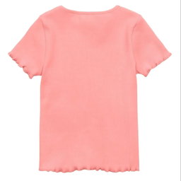 Minoti Girls Ribbed T-Shirt | Coral 