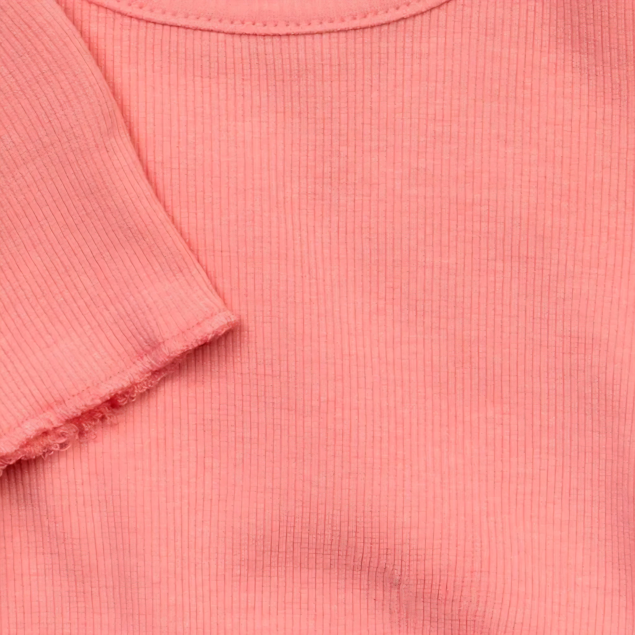 Minoti Girls Ribbed T-Shirt | Coral _2