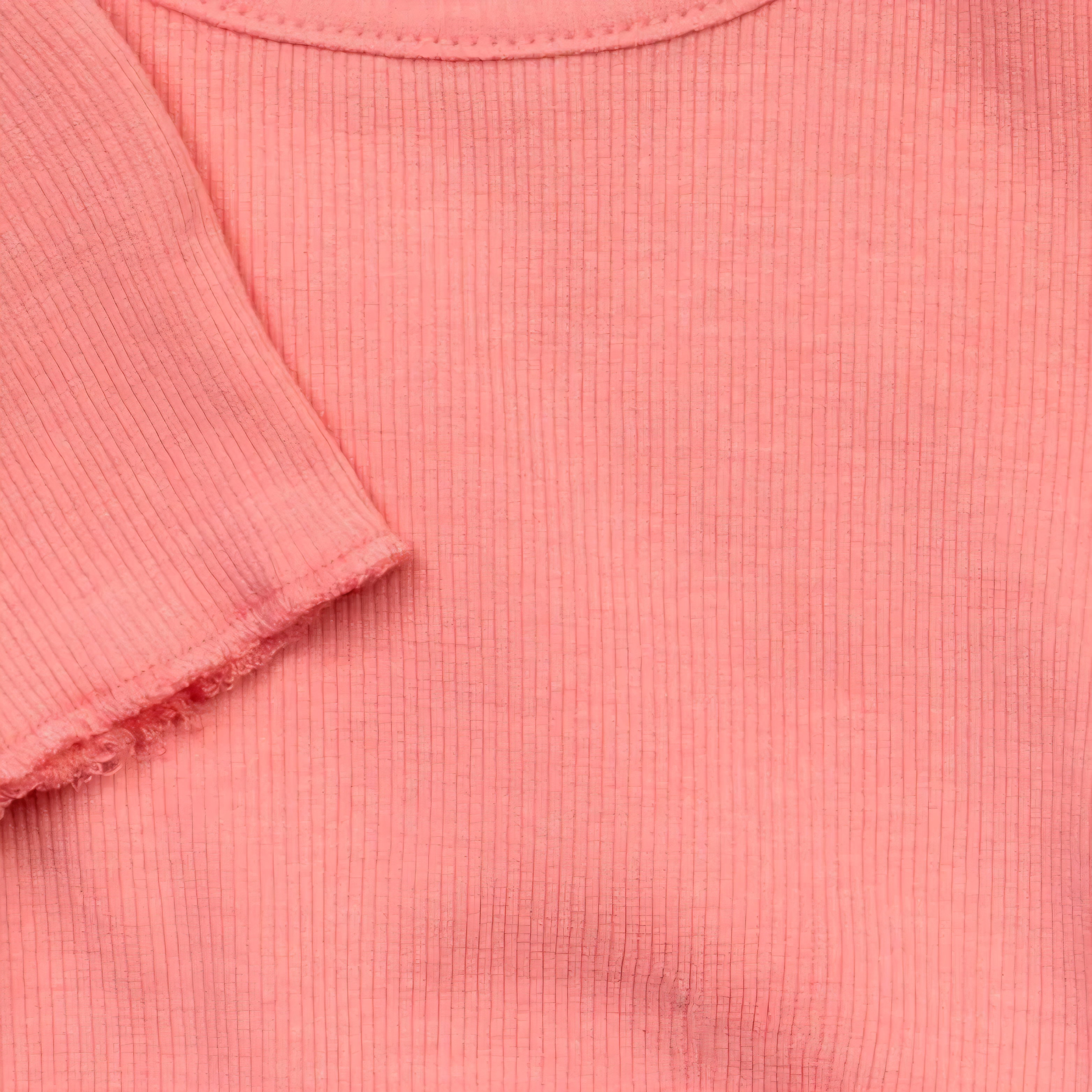 Minoti Girls Ribbed T-Shirt | Coral _2