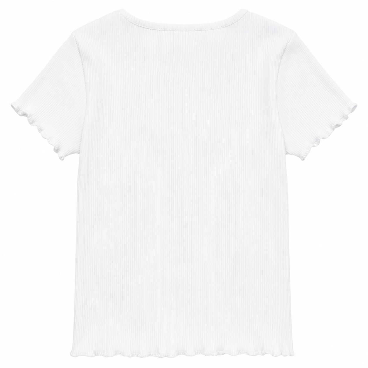 Minoti Girls T-Shirt | Ribbed  | White _2