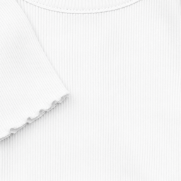 Minoti Girls T-Shirt | Ribbed  | White 