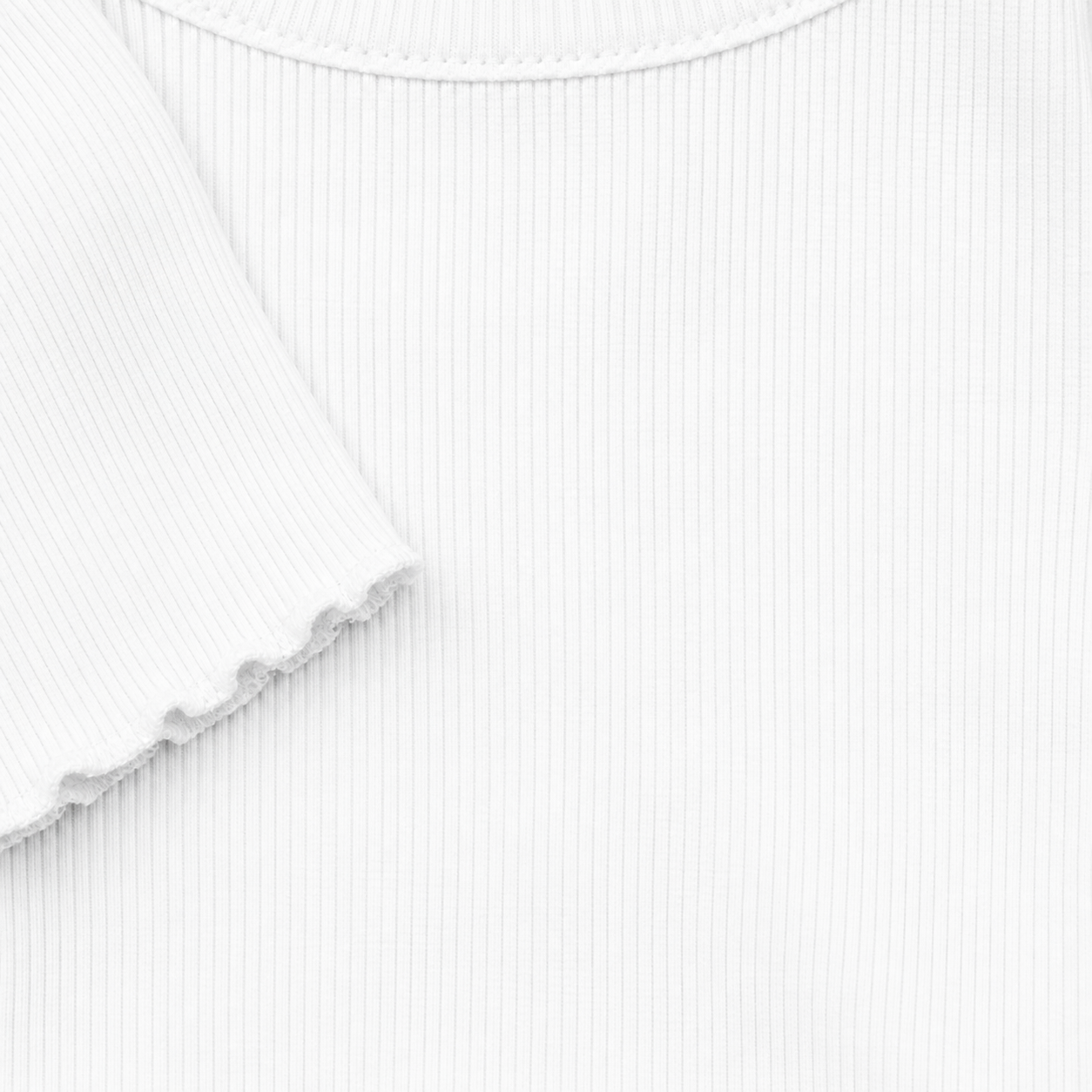 Minoti Girls T-Shirt | Ribbed  | White _1