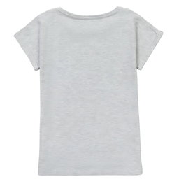 Minoti Girls T-shirt | Embossed print | Grey