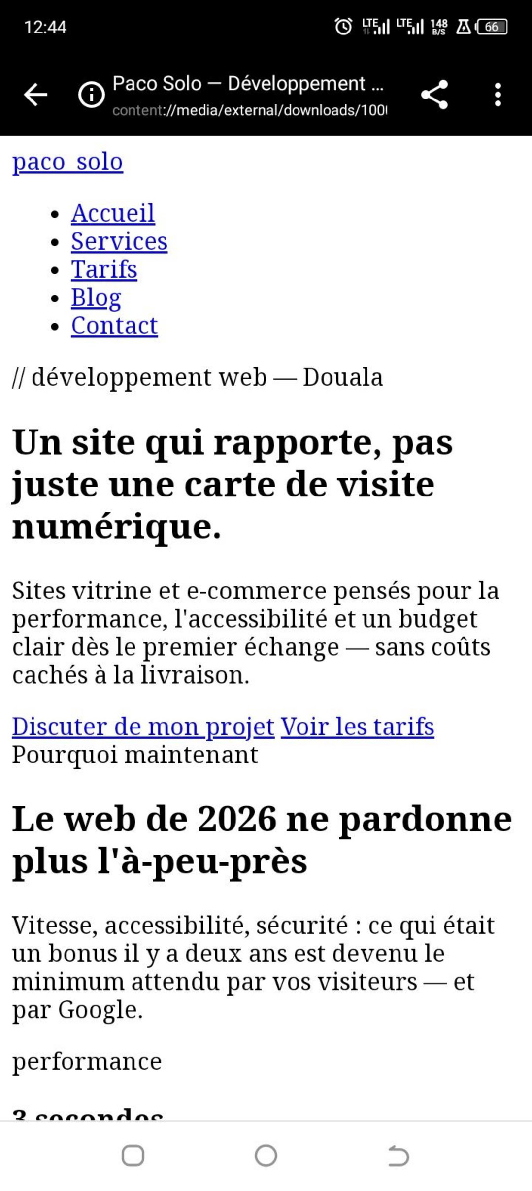 Site web sûr mesure